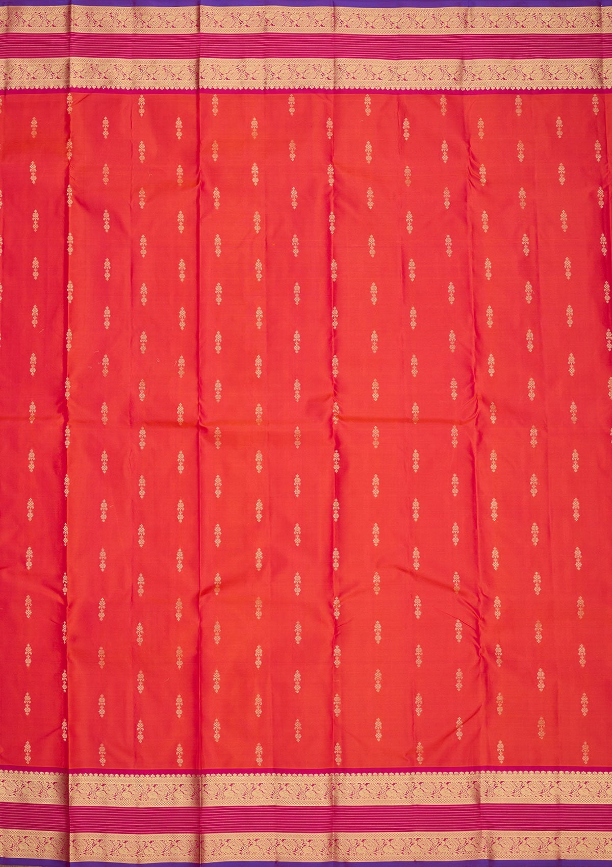 Red Zariwork Pure Silk Saree-Koskii