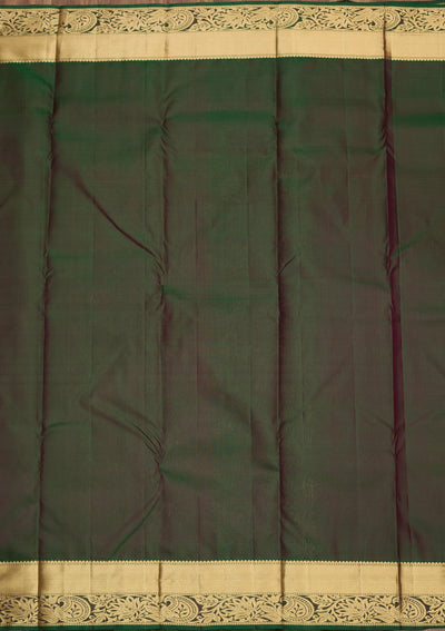 Wine Zariwork Pure Silk Saree-Koskii