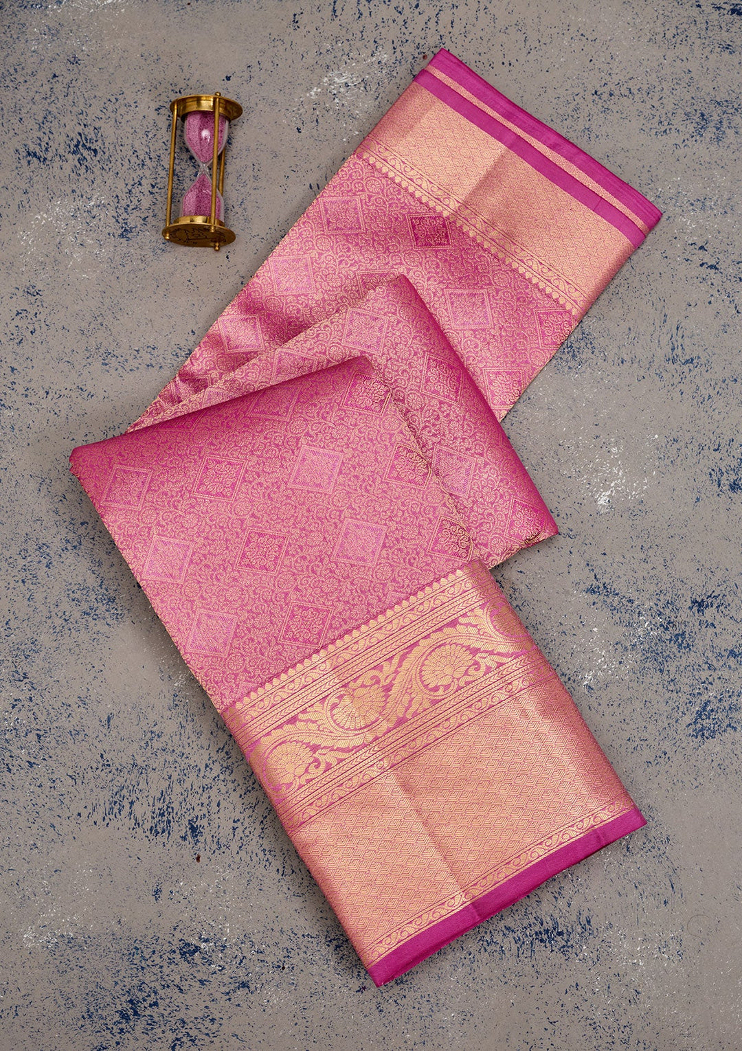 Mauve Zariwork Pure Silk Saree-Koskii
