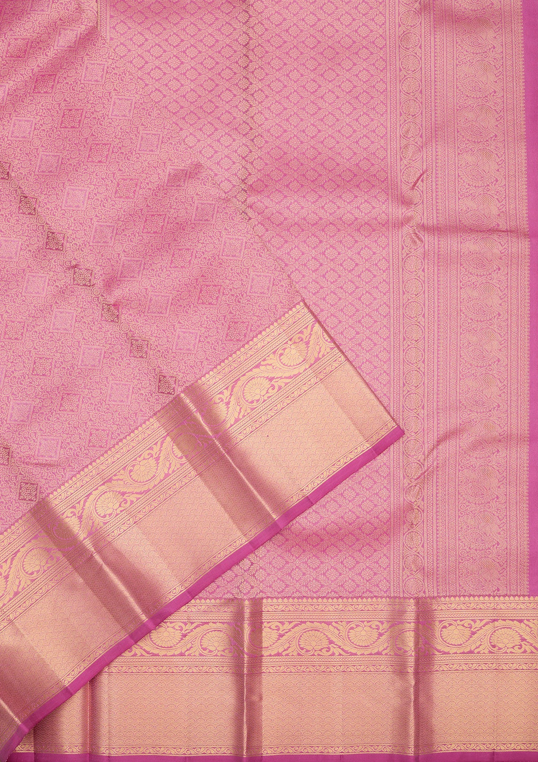 Mauve Zariwork Pure Silk Saree-Koskii