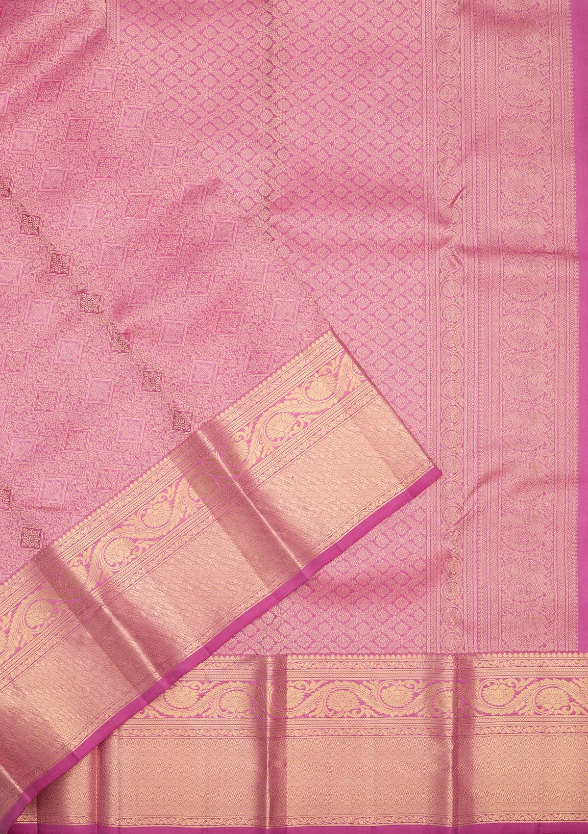 Mauve Zariwork Pure Silk Saree-Koskii