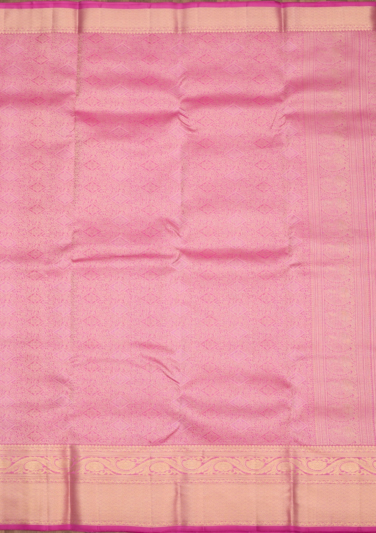 Mauve Zariwork Pure Silk Saree-Koskii