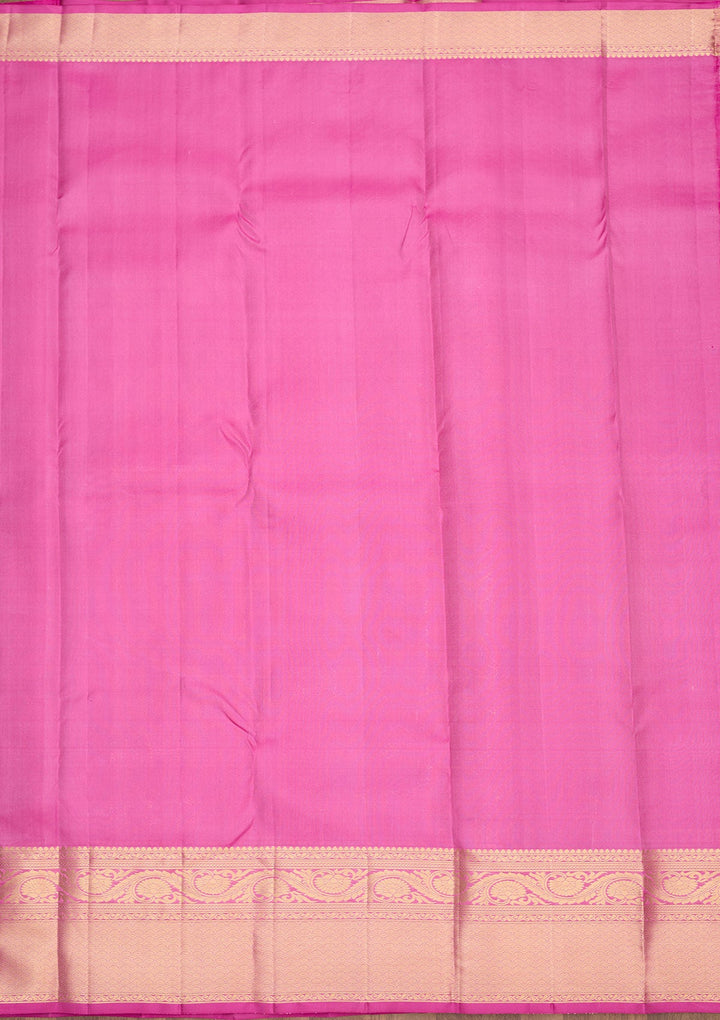 Mauve Zariwork Pure Silk Saree-Koskii