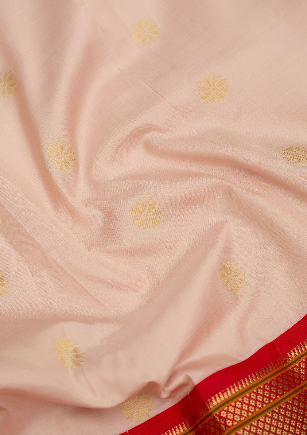 Cream Zariwork Pure Silk Saree-Koskii
