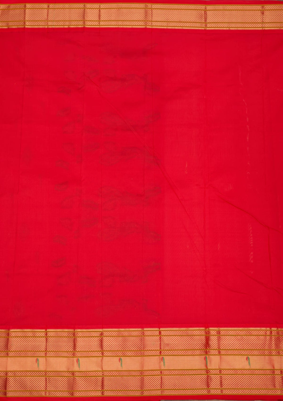 Cream Zariwork Pure Silk Saree-Koskii