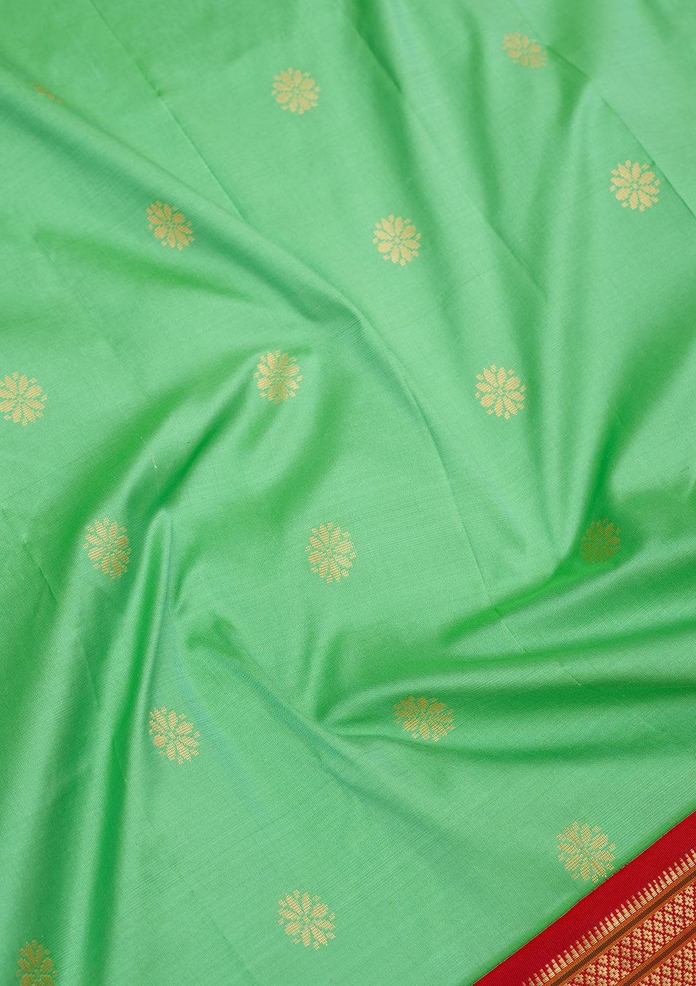 Green Zariwork Pure Silk Saree-Koskii