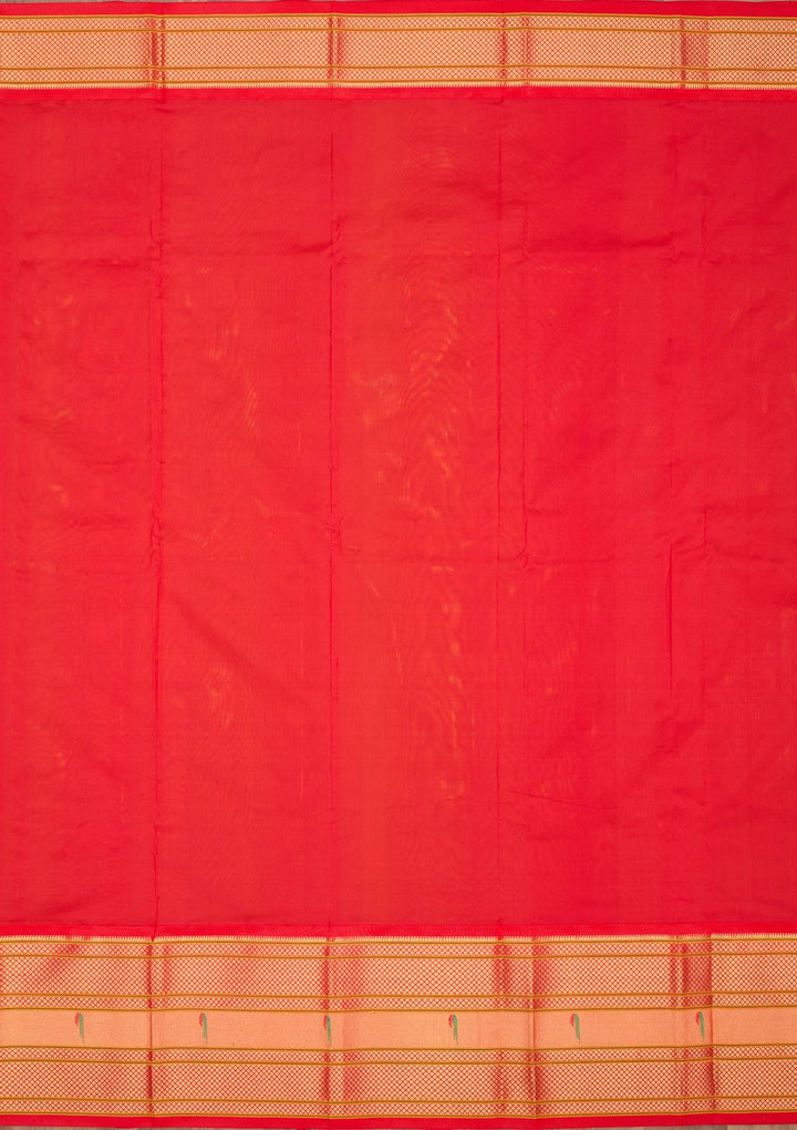 Parrot Green Zariwork Pure Silk Saree-Koskii