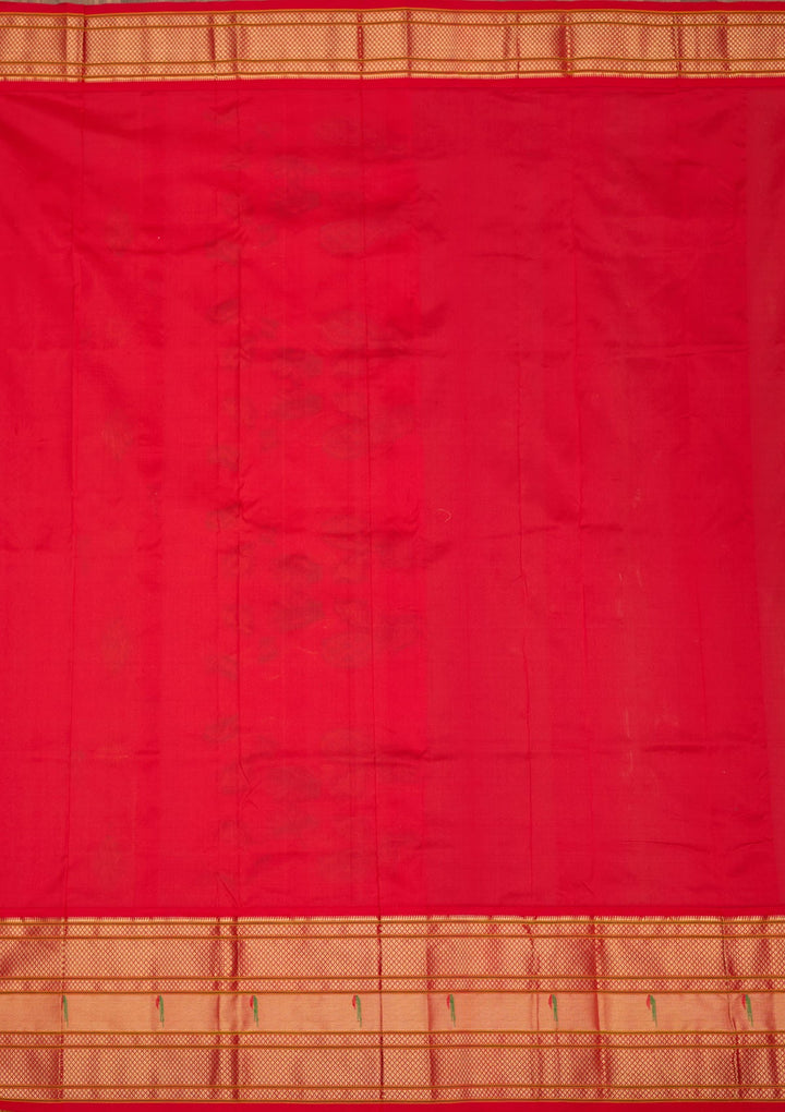 Sea Green Zariwork Pure Silk Saree-Koskii