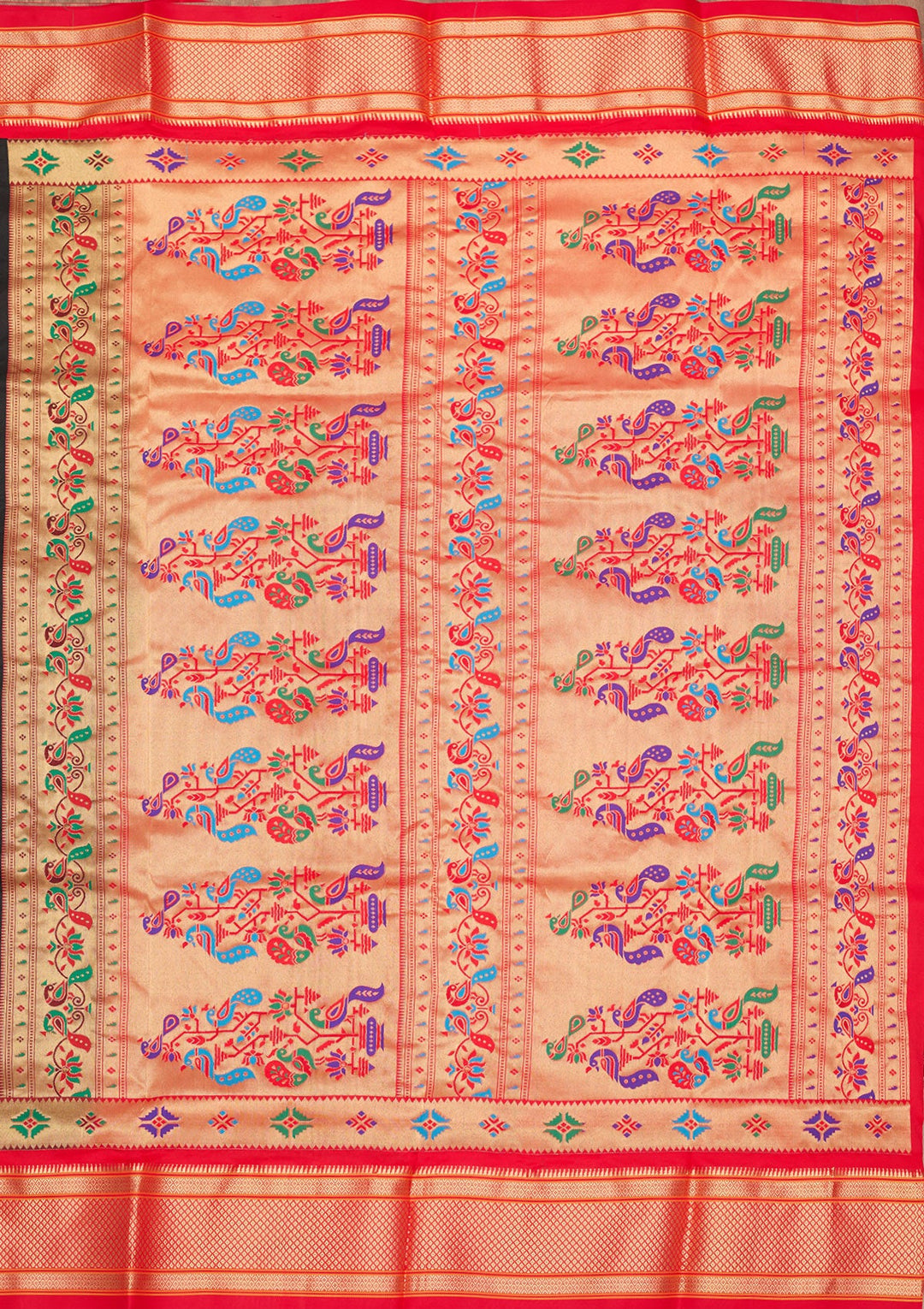 Black Zariwork Pure Silk Saree-Koskii