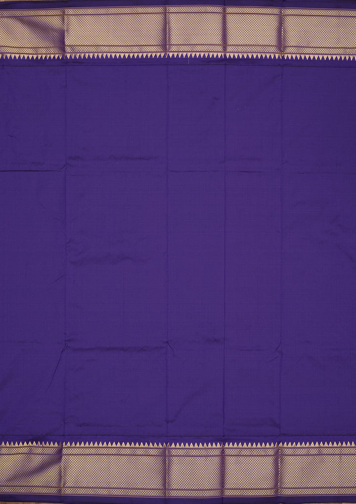 Magenta Pink Zariwork Pure Silk Saree-Koskii