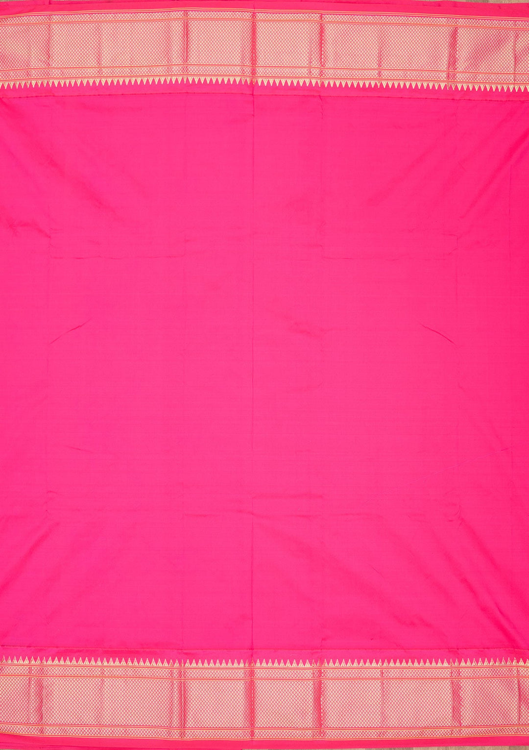 Rani Pink Zariwork Pure Silk Saree-Koskii