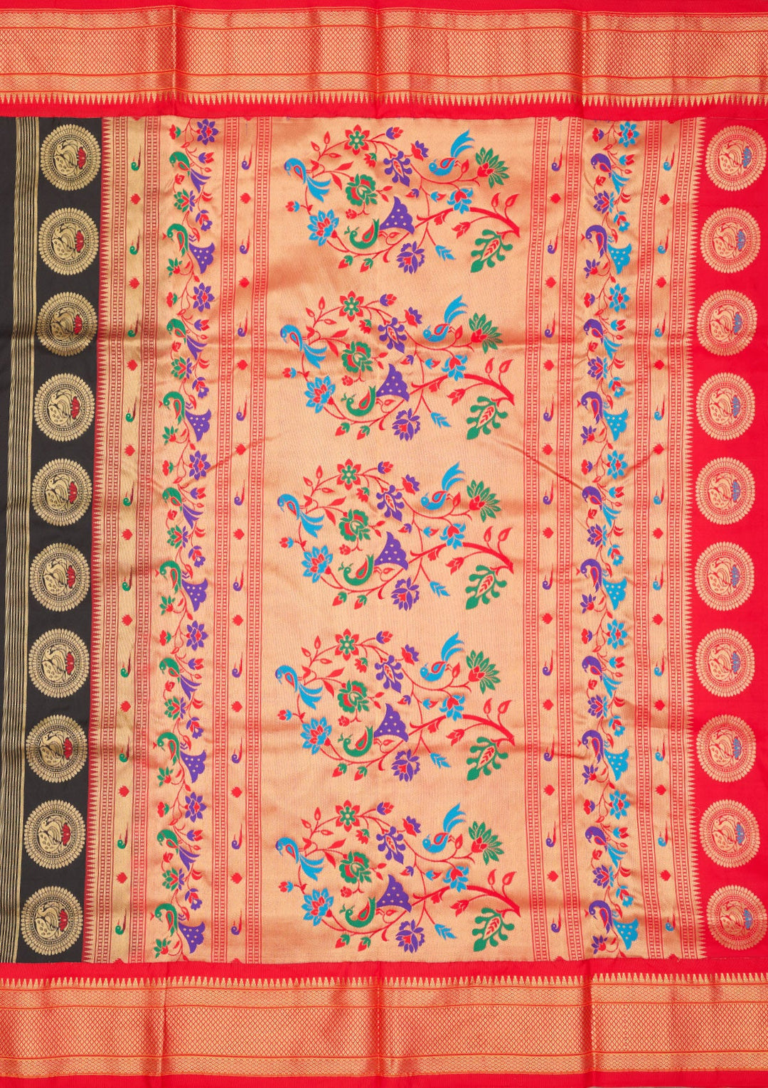 Black Zariwork Pure Silk Saree-Koskii