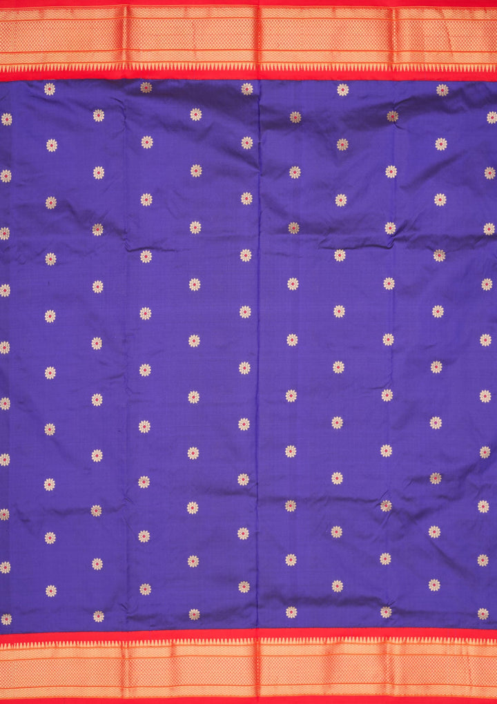 Royal Blue Zariwork Pure Silk Saree-Koskii