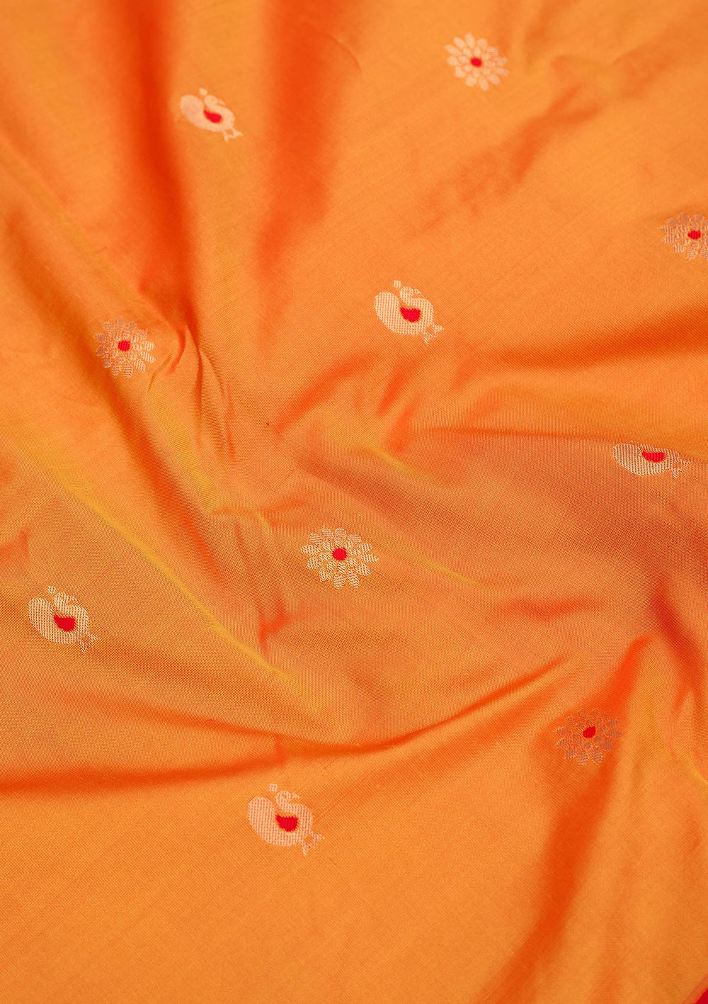 Mustard Zariwork Pure Silk Saree-Koskii