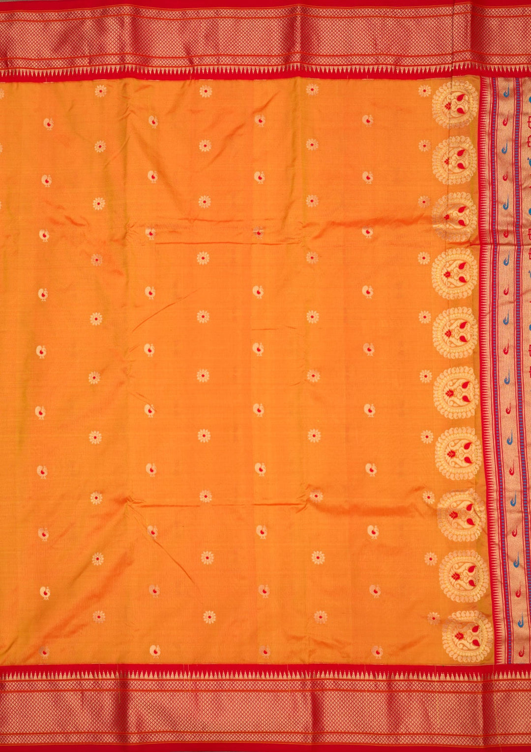 Mustard Zariwork Pure Silk Saree-Koskii