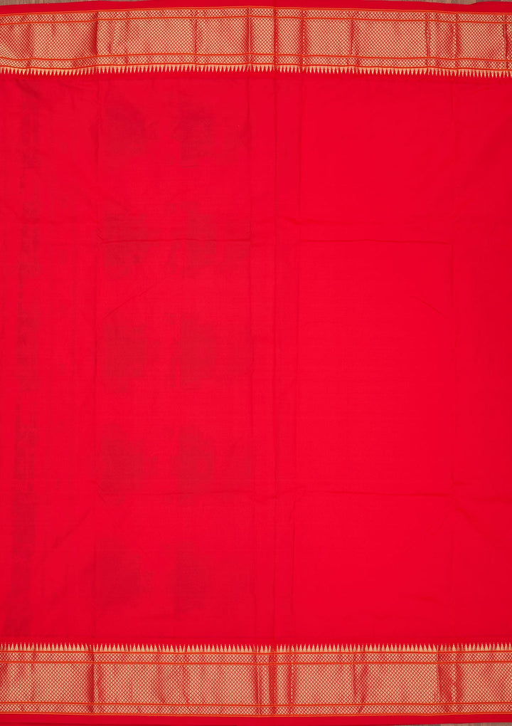 Mustard Zariwork Pure Silk Saree-Koskii