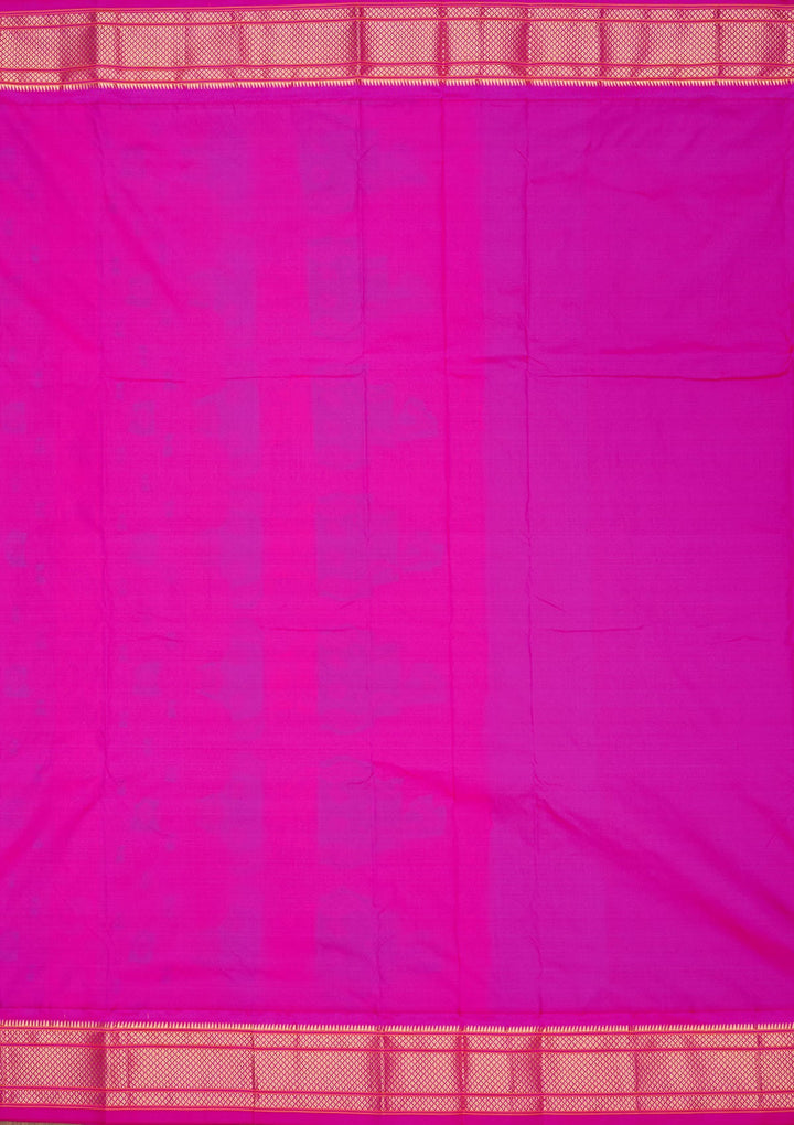 Sky Blue Zariwork Pure Silk Saree-Koskii