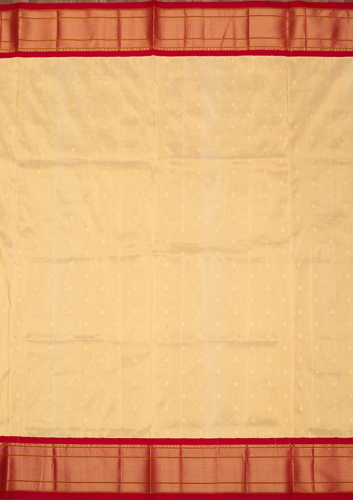 Beige Zariwork Pure Silk Saree-Koskii