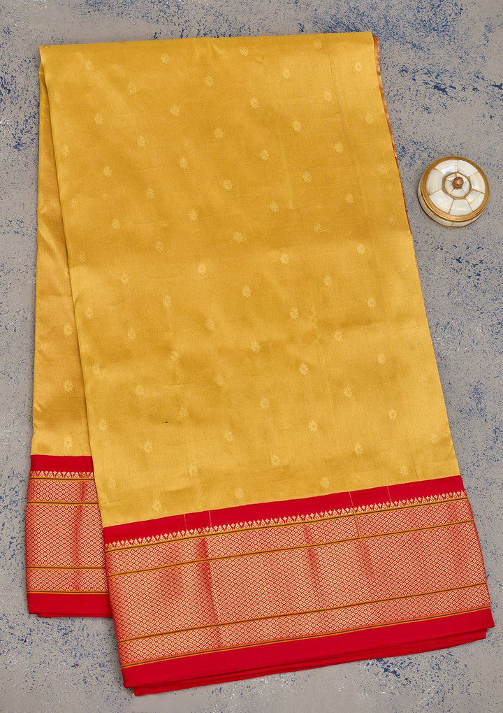 Gold Zariwork Pure Silk Saree-Koskii