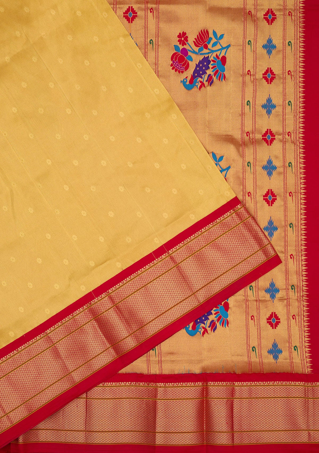 Gold Zariwork Pure Silk Saree-Koskii