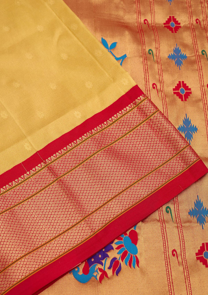 Gold Zariwork Pure Silk Saree-Koskii