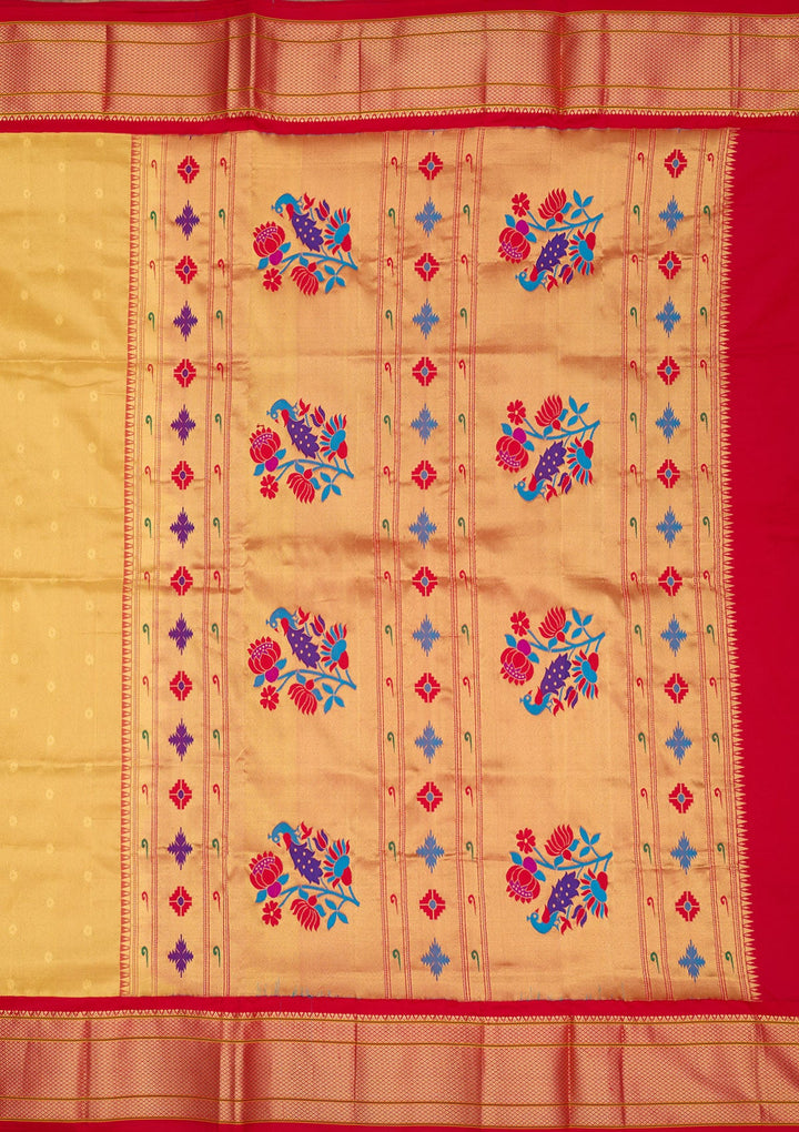 Gold Zariwork Pure Silk Saree-Koskii