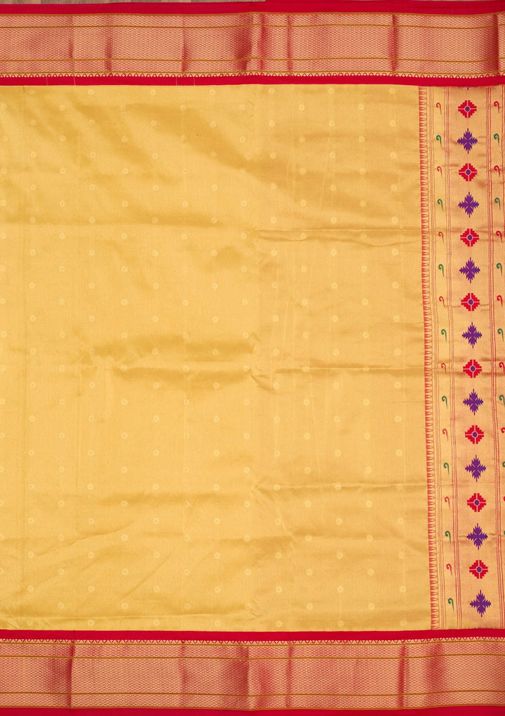 Gold Zariwork Pure Silk Saree-Koskii