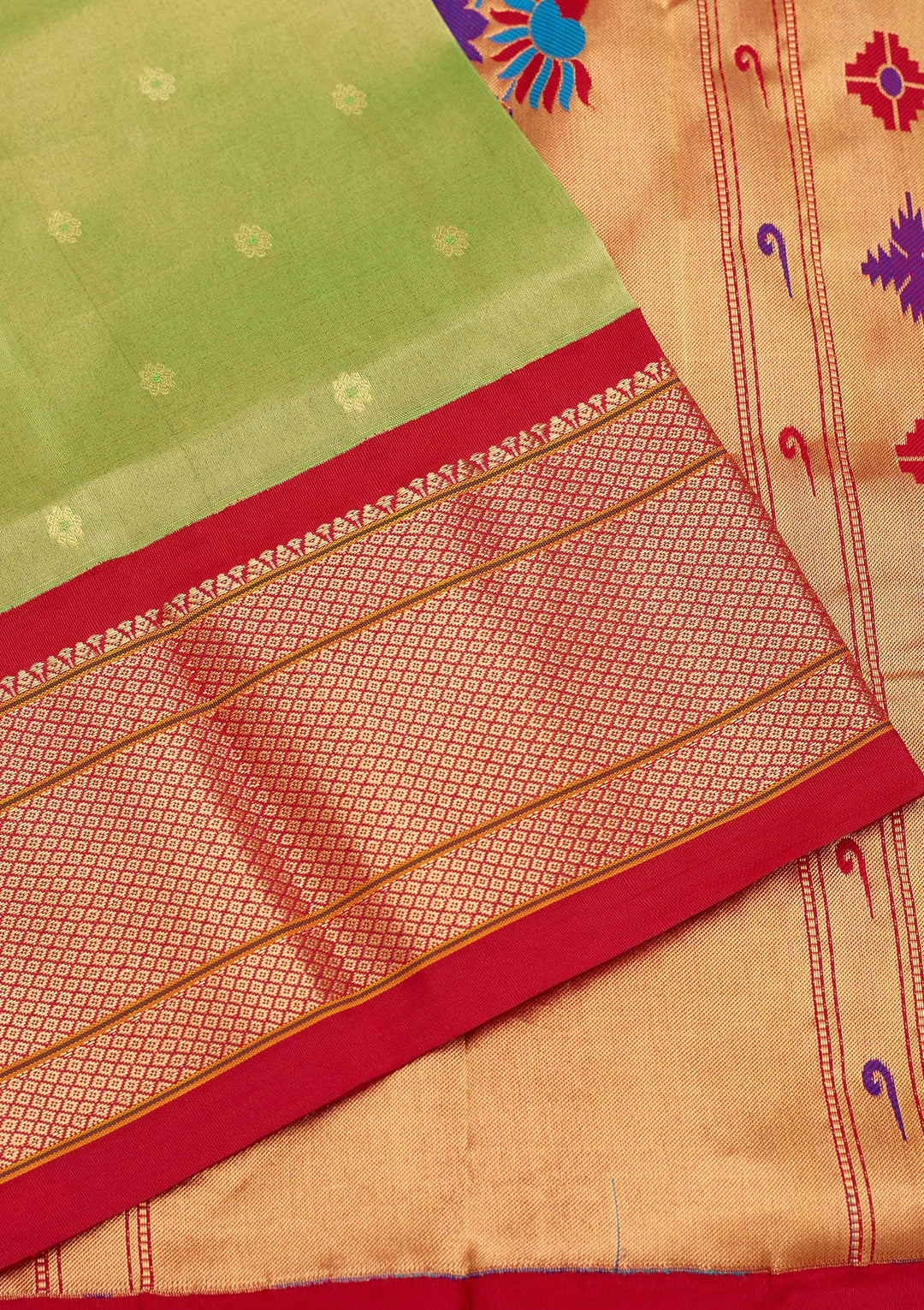 Green Zariwork Pure Silk Saree-Koskii