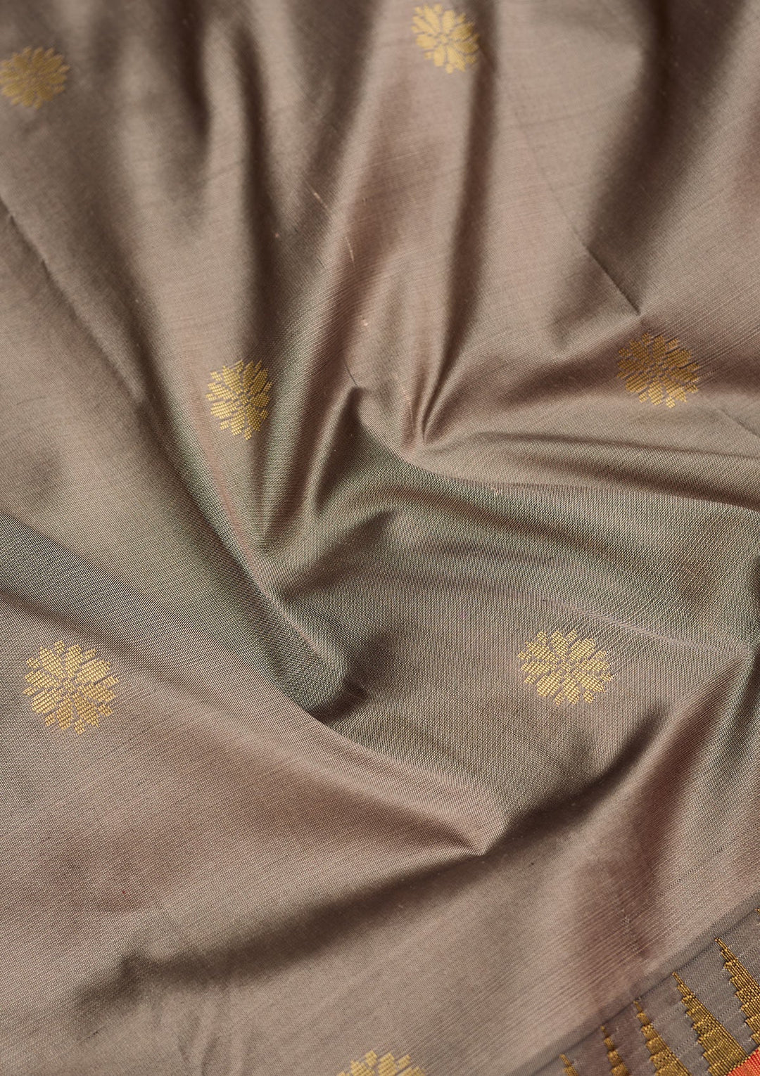 Grey Zariwork Pure Silk Saree-Koskii