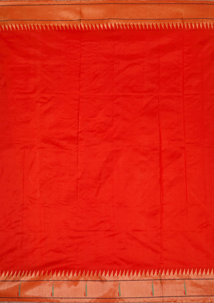 Peach Zariwork Pure Silk Saree-Koskii