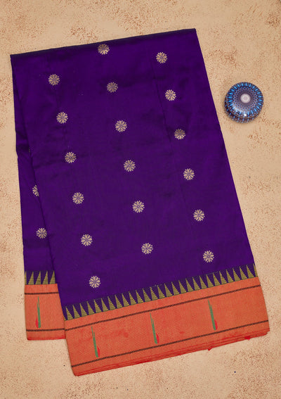Royal Blue Zariwork Pure Silk Saree-Koskii