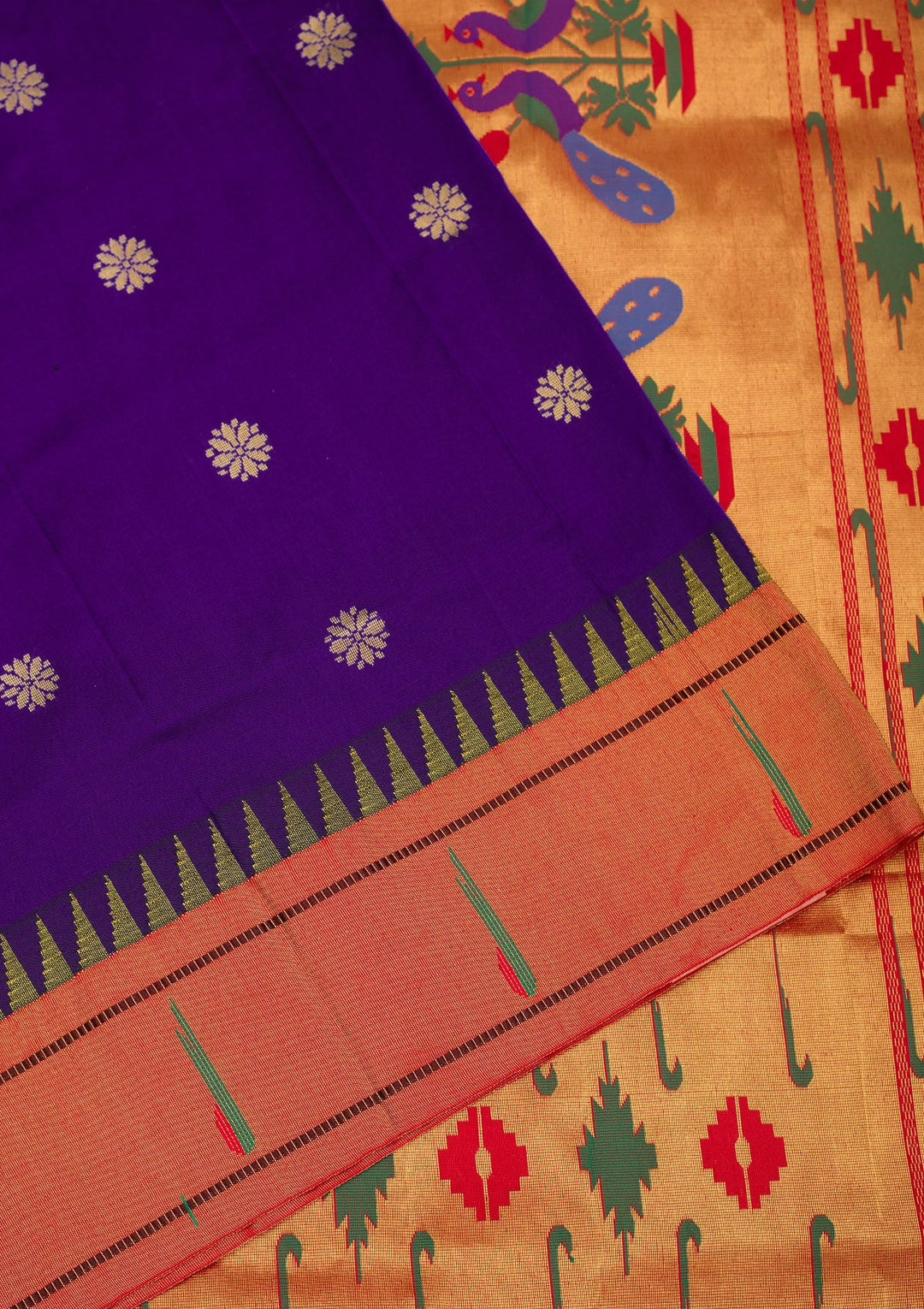 Royal Blue Zariwork Pure Silk Saree-Koskii