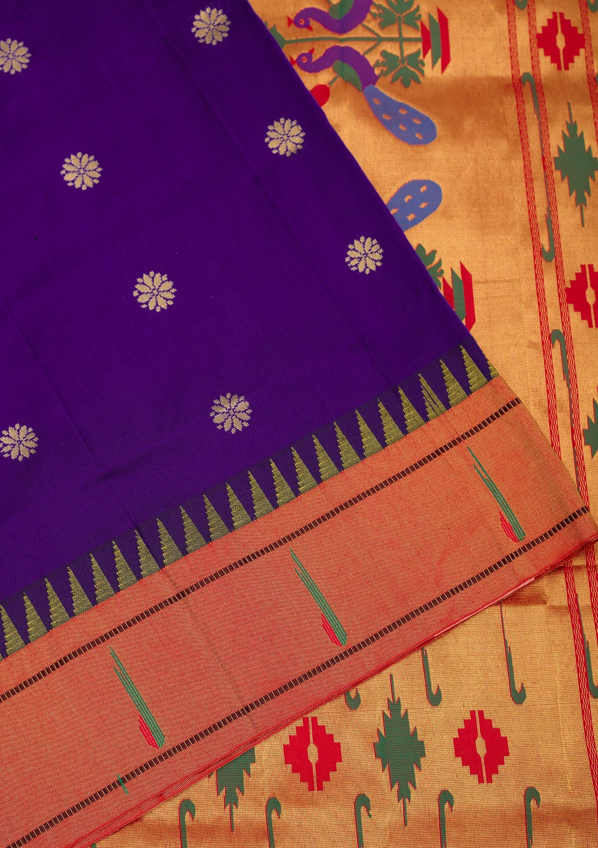 Royal Blue Zariwork Pure Silk Saree-Koskii