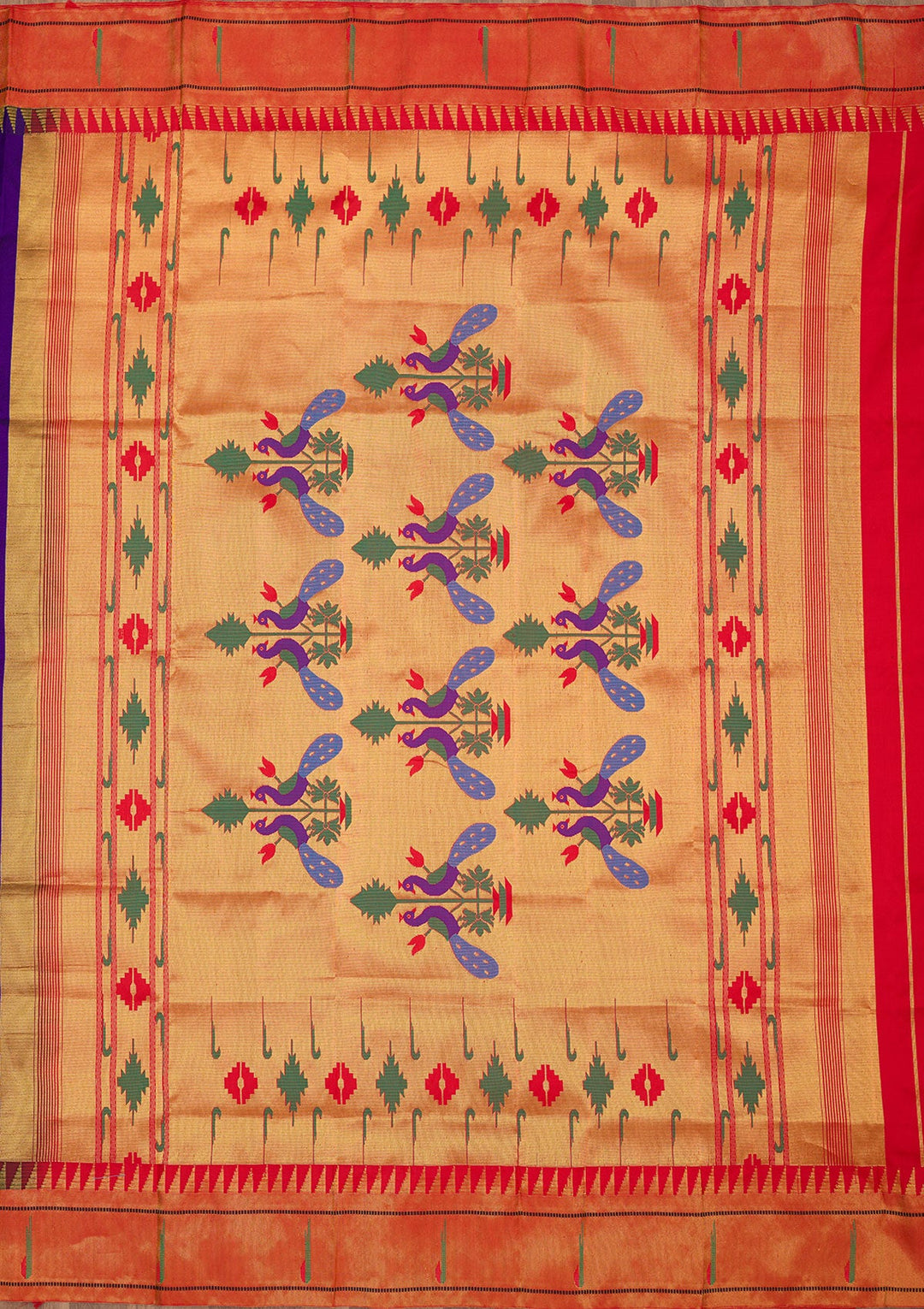 Royal Blue Zariwork Pure Silk Saree-Koskii