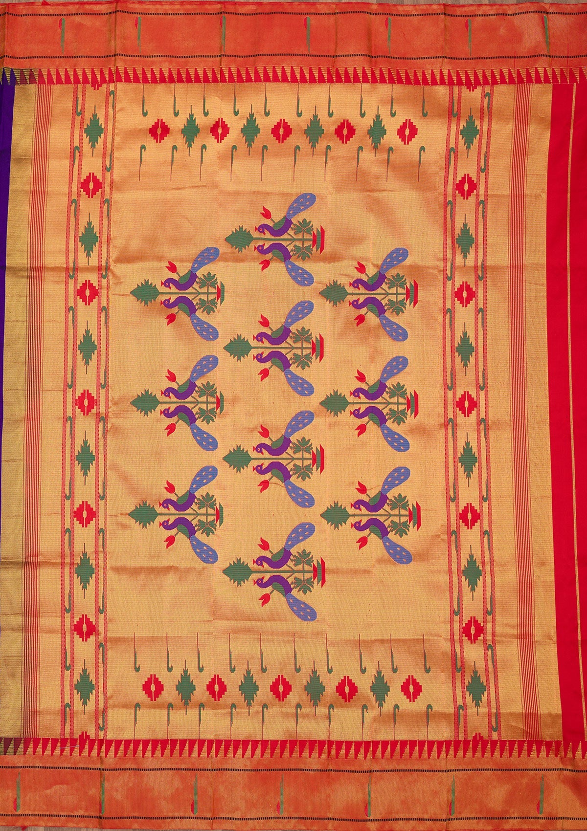 Royal Blue Zariwork Pure Silk Saree-Koskii