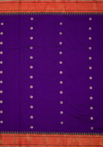 Royal Blue Zariwork Pure Silk Saree-Koskii