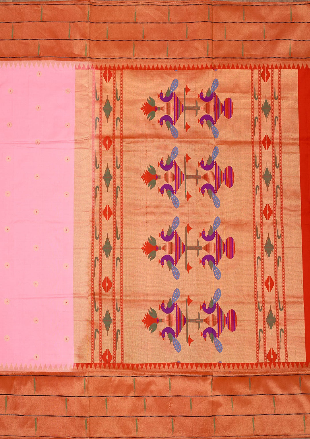 Pink Zariwork Pure Silk Saree-Koskii