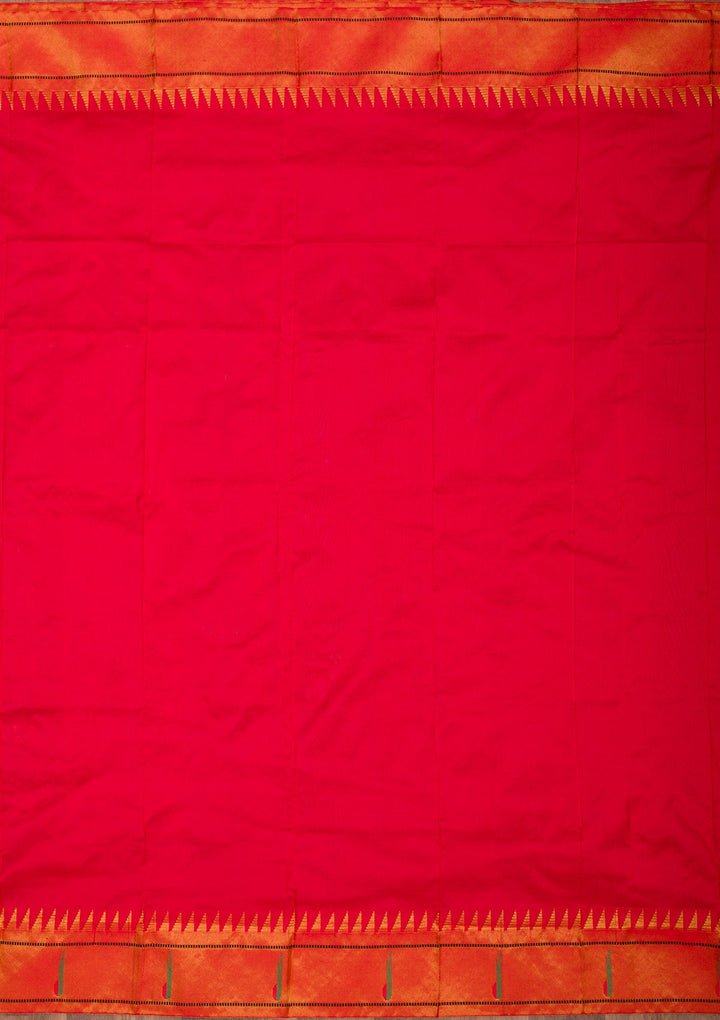 Rama Green Zariwork Pure Silk Saree-Koskii