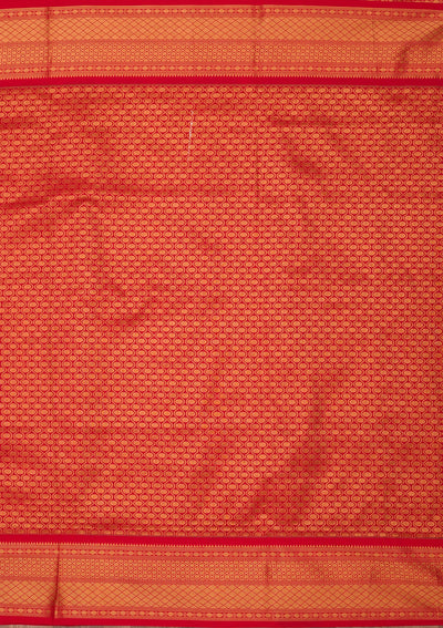 Bottle Green Zariwork Pure Silk Saree-Koskii