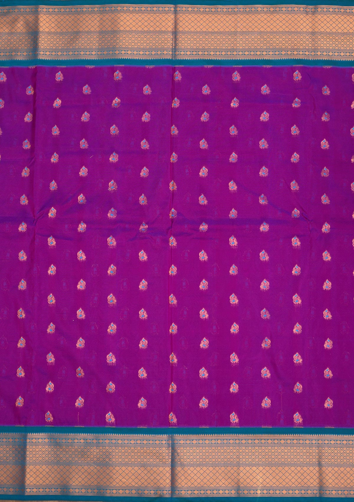 Purple Zariwork Pure Silk Saree-Koskii