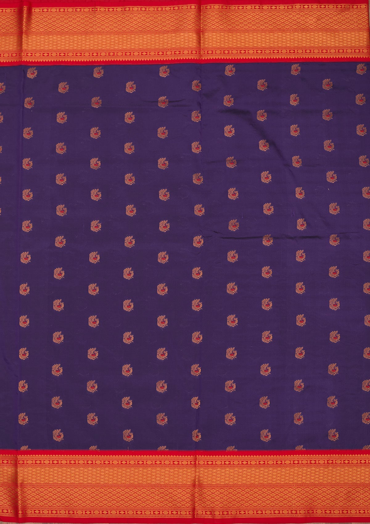 Royal Blue Zariwork Pure Silk Saree-Koskii