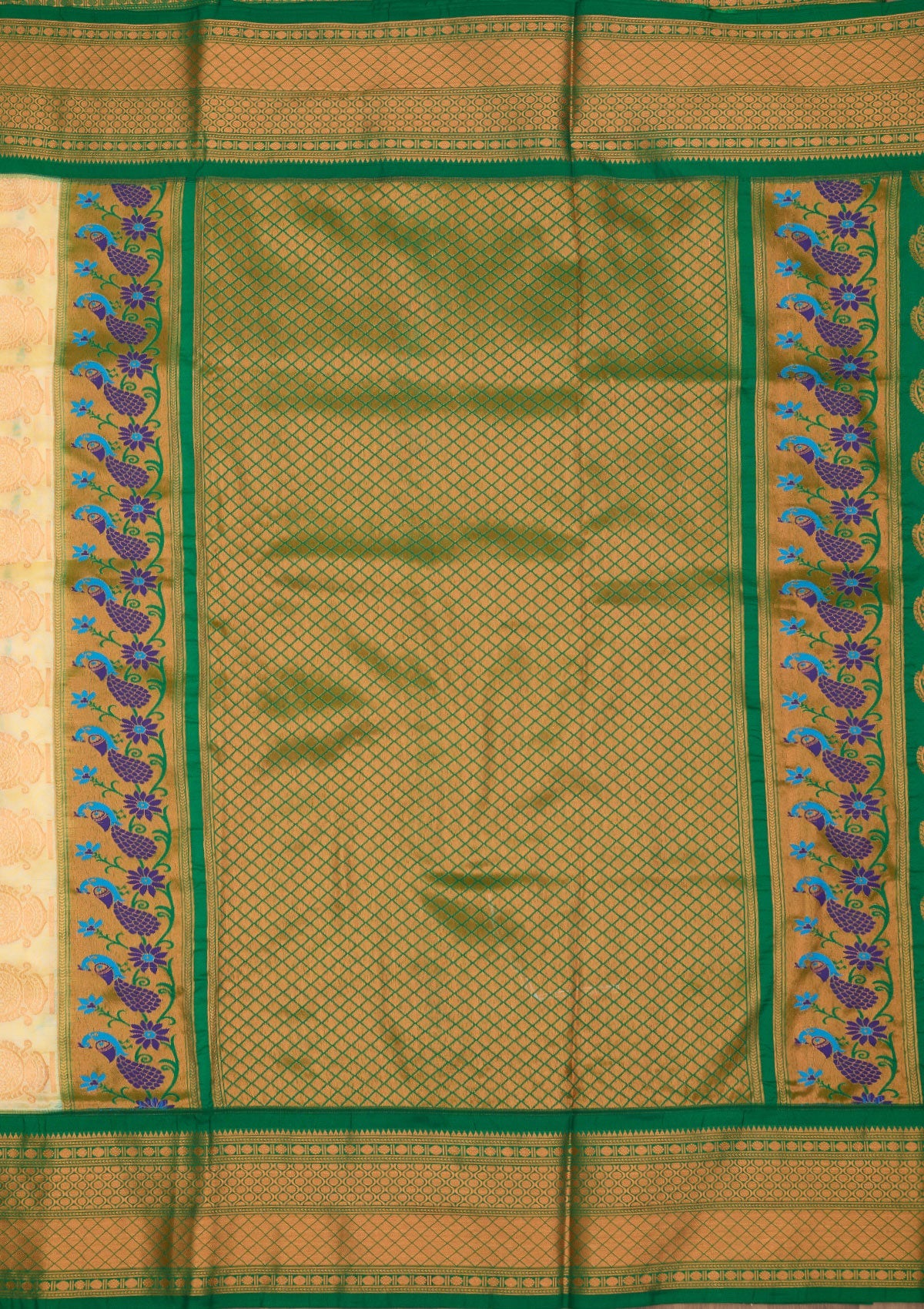 Yellow Zariwork Pure Silk Saree-Koskii