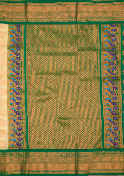 Yellow Zariwork Pure Silk Saree-Koskii