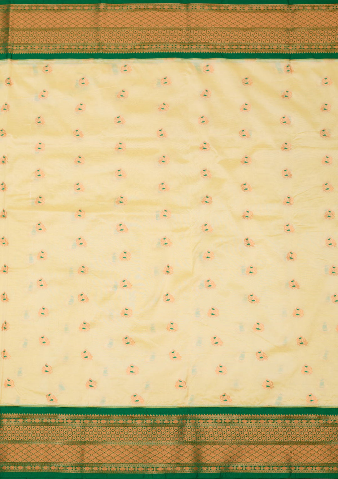 Yellow Zariwork Pure Silk Saree-Koskii