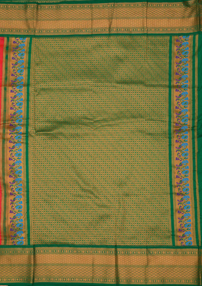 Magenta Pink Zariwork Pure Silk Saree-Koskii