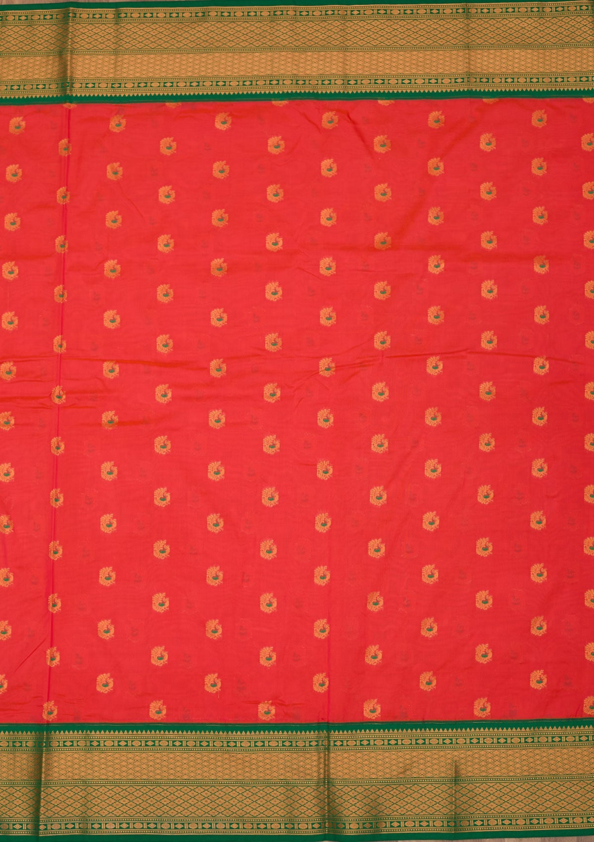 Magenta Pink Zariwork Pure Silk Saree-Koskii