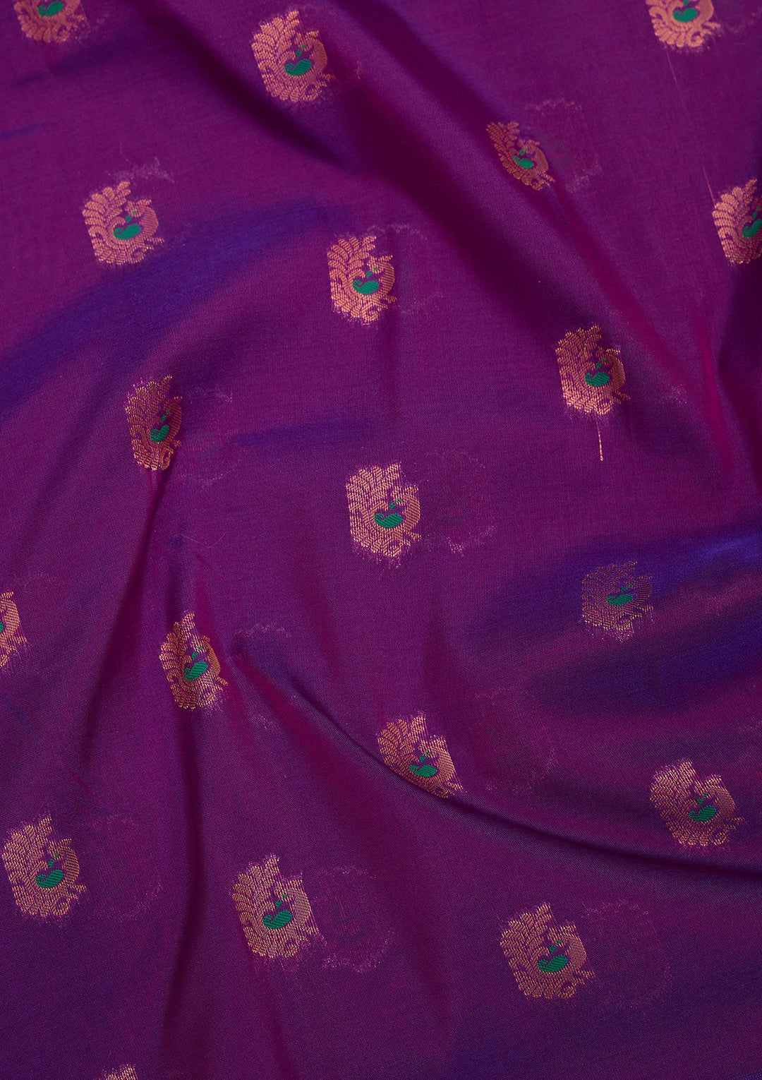 Purple Zariwork Pure Silk Saree-Koskii