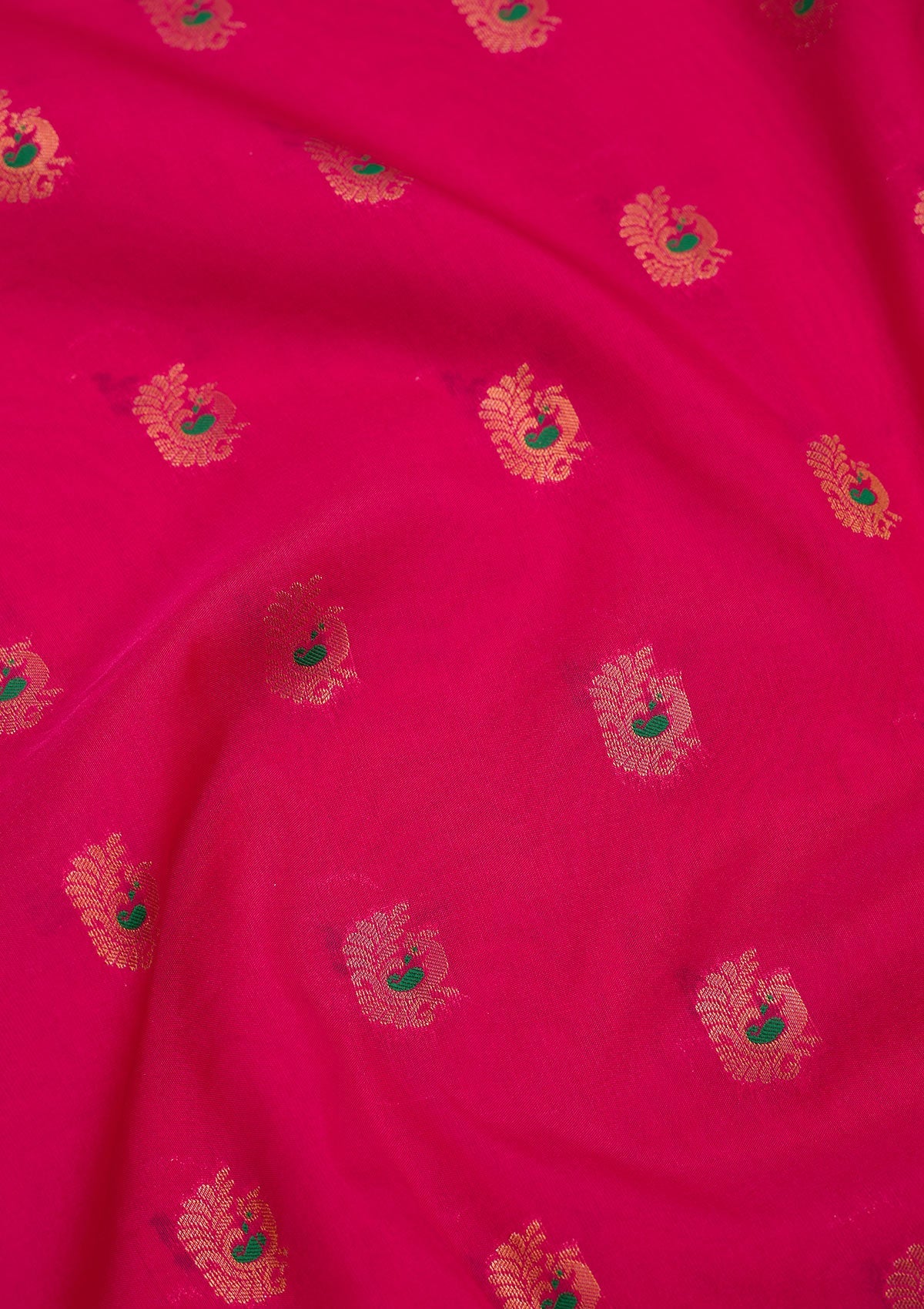 Rani Pink Zariwork Pure Silk Saree-Koskii