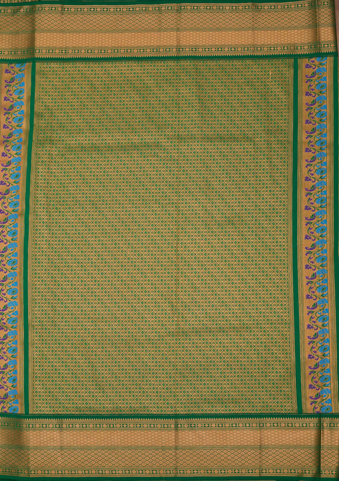 Rani Pink Zariwork Pure Silk Saree-Koskii