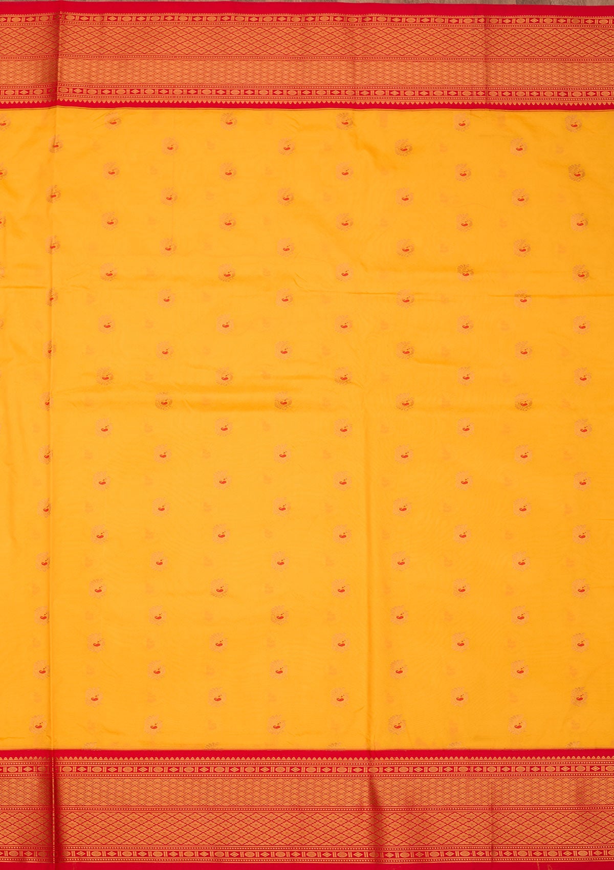 Yellow Zariwork Pure Silk Saree-Koskii